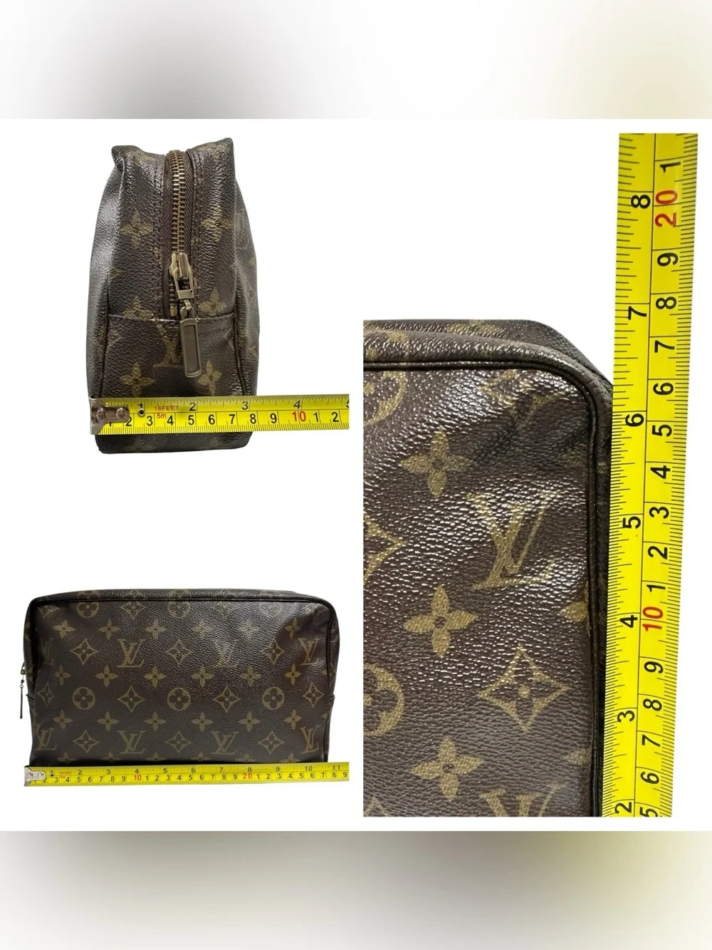 Louis Vuitton 1987 Monogram Leather Vintage Toiletry 28 Trousse Clutch Cosmetic